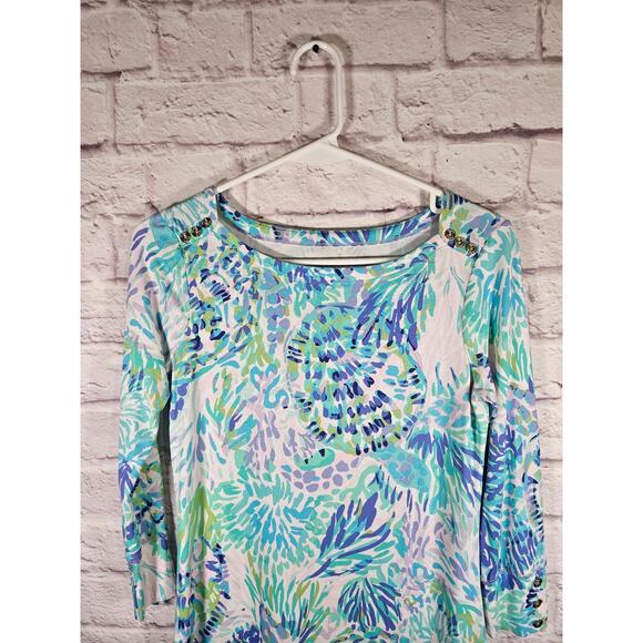 Lilly Pulitzer Shell Of A Party Sophie Dress Size XS Three Quarter Sleeve - Picture 2 of 8
